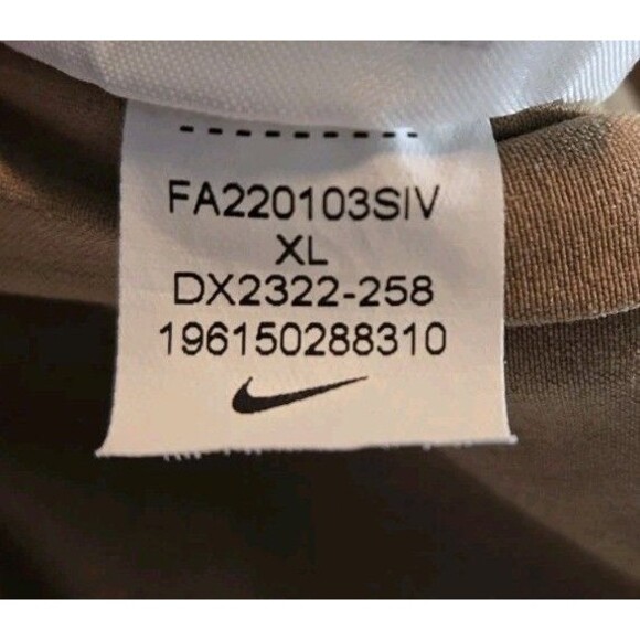 Nike DriFit Pants Womens Brown Cargo Windbreaker Track Baggy Womens XL 36x28 - Picture 10 of 11